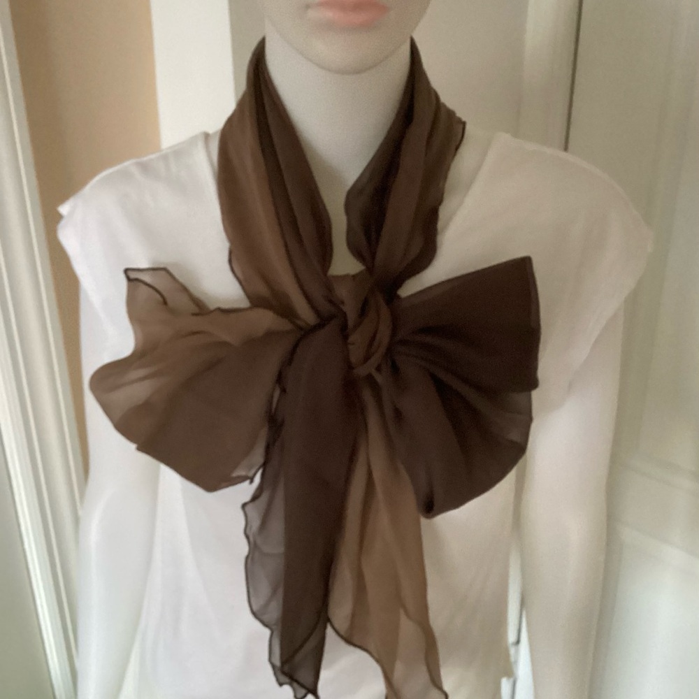 Sheer scarf.